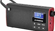 Avantree SP850 Rechargeable Portable FM Radio with Bluetooth Speaker and SD Card MP3 Player 3-in-1, Auto Scan Save, LED Display, Small Handheld Pocket Battery Operated Wireless Radio (No AM)