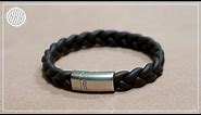 [Leather Craft] Braided Leather Bracelet / Easy DIY
