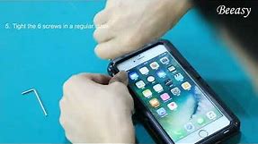 Beeasy Heavy Duty Waterproof Shockproof Case for iPhone XS/X/6/7/8! How to Install it?