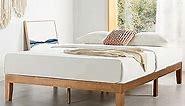 Mellow Naturalista Classic - 12 Inch Solid Wood Platform Bed with Wooden Slats, No Box Spring Needed, Easy Assembly, Full, Natural Pine