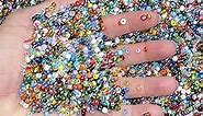 Assorted Loose Beads, Craft, Bracelet DIY, Beading Kit, Multi Colored Bulk Lot of 4mm 6/0 Seed Beads, Jewelry Making Kit (3/4 Pounds of Assorted Beads)