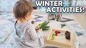 EASY & INTERACTIVE WINTER ACTIVITIES FOR TODDLERS | Winter Themed Montessori at Home Activities