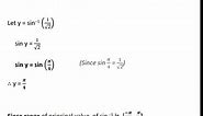 Example 1 - Find principal value of sin-1 (1/root 2) - Examples