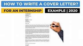 How To Write A Cover Letter For An Internship? | Example
