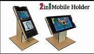 How to make cardboard mobile stand || DIY Mobile stand