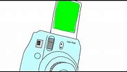 Polaroid Camera Transition Green Screen