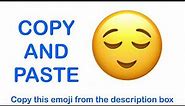 Relieved Face EMOJI ( APPLE ) - COPY and PASTE EMOJIS 😌