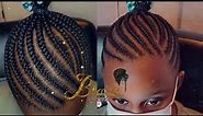 How to: kids simple cornrows, no hair added with beads