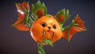 Orange Fruit Bat - Animated - 3D model by pasco295