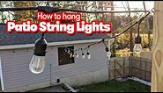How to hang string lights for your patio