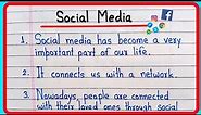 10 Lines On Social Media In English | Essay On Social Media 10 Lines | Social Media Essay Writing