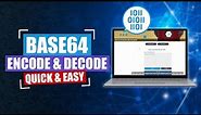 How to Encode and Decode Using Base64 | 💻 Free Online Tool | Base64 Encoding/Decoding 🔥