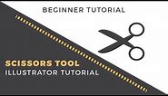 How to use the scissors tool illustrator tutorial