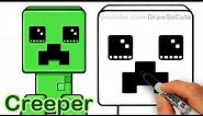 How to Draw a Minecraft Creeper Cute and Easy