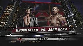 WWE 12 PS3- UNDERTAKER Vs JOHN CENA