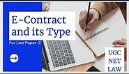 Meaning of E-Contract and its type/ Electronic contract/ Types of E-Contract