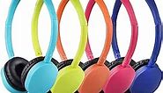 Kids Headphones Bulk 10 Pack Multi Colored for School Classroom Students Kids Children Teen and Adults (Mixed Colors)