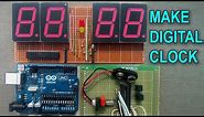 Make Real Time Digital Clock Using ATmega328P-PU Micro controller or Arduino | Clock Circuit Diagram