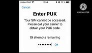 Puk Exhausted Iphone Invalid Sim | Fix PUK Exhausted | You have exhausted all attempts to unlock SIM