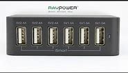 RAVPower 50W/10A 6 Port iSmart USB Desktop Charging Station