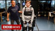 Dad builds robotic exoskeleton to help son walk - BBC News