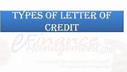 Types of Letter of credit