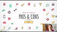 How to write PROS & CONS ESSAY in English | Improve your writing
