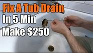How To Fix Your Tub Stopper In 5 Minutes $250 Repair | THE HANDYMAN |