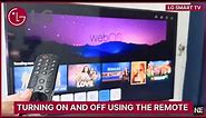 LG Smart TV: Turning On and Off Using the Remote