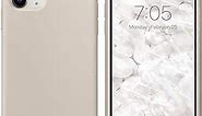 IceSword iPhone 11 Pro Case Stone, Thin Liquid Silicone Case, Soft Silk Microfiber Cloth, Matte Pure Beige, Tan, Creamy, Gel Rubber Full Body, Cool Protective Shockproof Cover 5.8" 11P - Stone