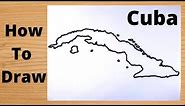 Cuba Map Drawing - Easy Way
