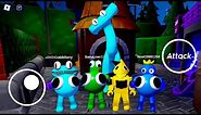 Playing as CYAN GREEN YELLOW and BLUE in Rainbow Friends: Chapter 2