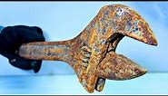 Super Rusty Wrench Restoration - Antique Adjustable Wrench Restoration