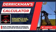 How to calculate mud tank volume in excel ? |Derrickman 's calculator | Well control Formula |