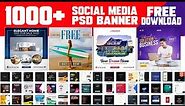 1000+ Social media Banner Design PSD Bundle Free Download, Social media post Design in Photoshop
