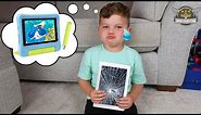 Kids Story About Broken Ipad Pretend Play with New Vankyo Matrix Pad S7 Tablet for Kids