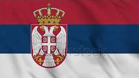 Serbian Flag Waving