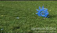 LightWave 3D: Grass and LW Logo scene rendered