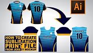 Creating Sublimation Print File From a Jersey Mockup | Adobe Illustrator Tutorials