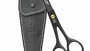 The Cut Factory- Hair Scissors and Barber Scissors Professional- 6 Inches Finest Stainless Steel Hair Cutting Scissors with Smooth Razor Edge Blades -Use for Salon & Personal Use (Black)