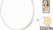Selfie Light, EcoBasic Full-Screen Rechargeable Clip on Ring Light with 3 Modes for Phone, Laptop, Tablet, 10X Brighter Soft Phone Light for Selfies, Live Streaming, Video Conference