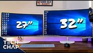 Samsung QUANTUM DOT Curved Monitor Review - 27" & 32" CH711 | The Tech Chap