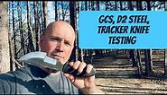 GCS Handmade Tracker Knife D2 steel: Full Test