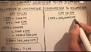 HOW TO CONVERT KILOMETER(km) to CENTIMETER(cm) AND CENTIMETER to KILOMETER(km)