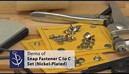 Installation Demo of DOT® Snap Fastener Cloth to Cloth Set (Nickel-Plated) - Item #333001