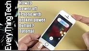 How to power off iPhone without power button?