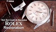 Restoration of a Rolex Datejust - A Million Years with No Service! It's Not Pretty Inside!