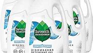 Seventh Generation Dishwasher Detergent Gel for Sparkling Dishes Free & Clear Fragrance Free 42 oz, Pack of 6