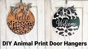 Easy Animal Print Door Hangers with Your Cricut