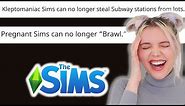 The SIMS: The funniest patch notes